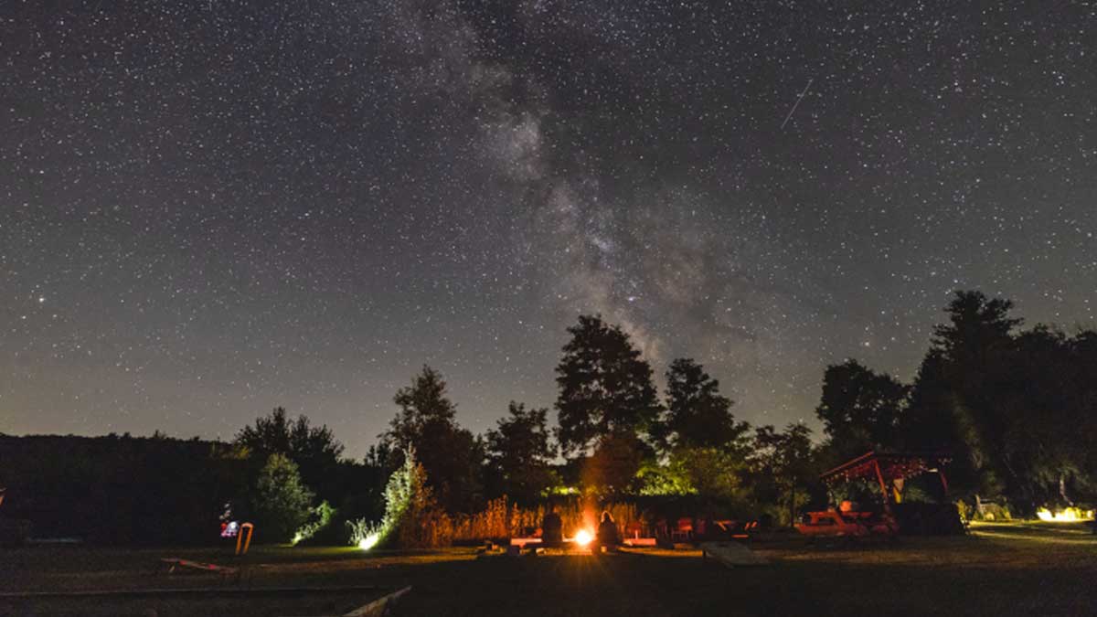 USA, Vermont Basecamp at Beaver Falls August 2024 Association of