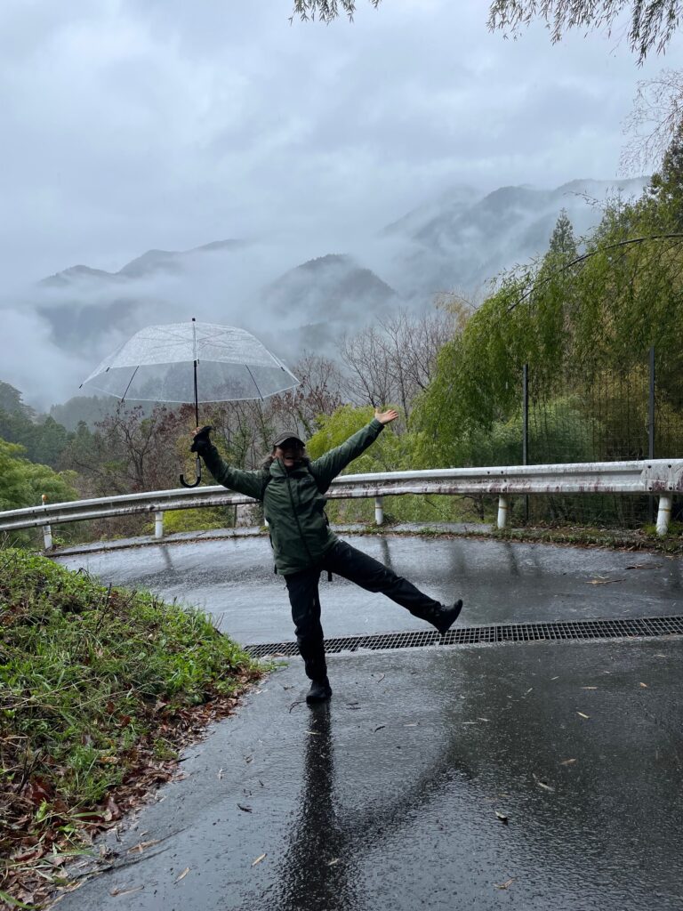 Singing and Dancing in the Rain photo by Fumi Suzuki - Association of Nature & Forest Therapy