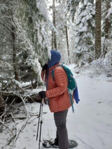 Me smelling snow - Association of Nature & Forest Therapy