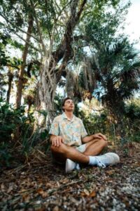 Meditation Pose Under Tree Lower Res - Association of Nature & Forest Therapy