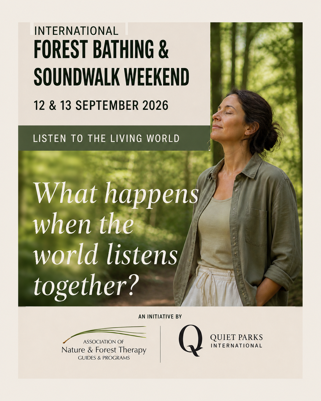 A World of Listening: Celebrating a Global Weekend of Forest Bathing and Soundwalks - Association of Nature & Forest Therapy