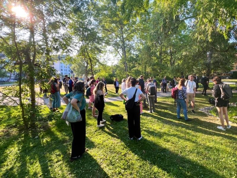 Guiding participants in Sweden at the IUFRO conference